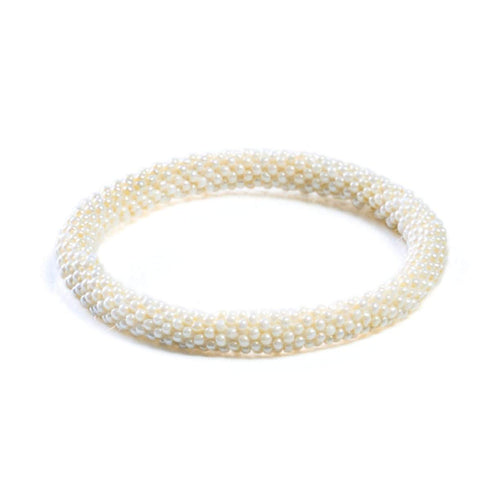 Châtaigne d'eau | Bracelet de perles de verre de l'Himalaya